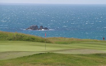 Golfing beside the sea